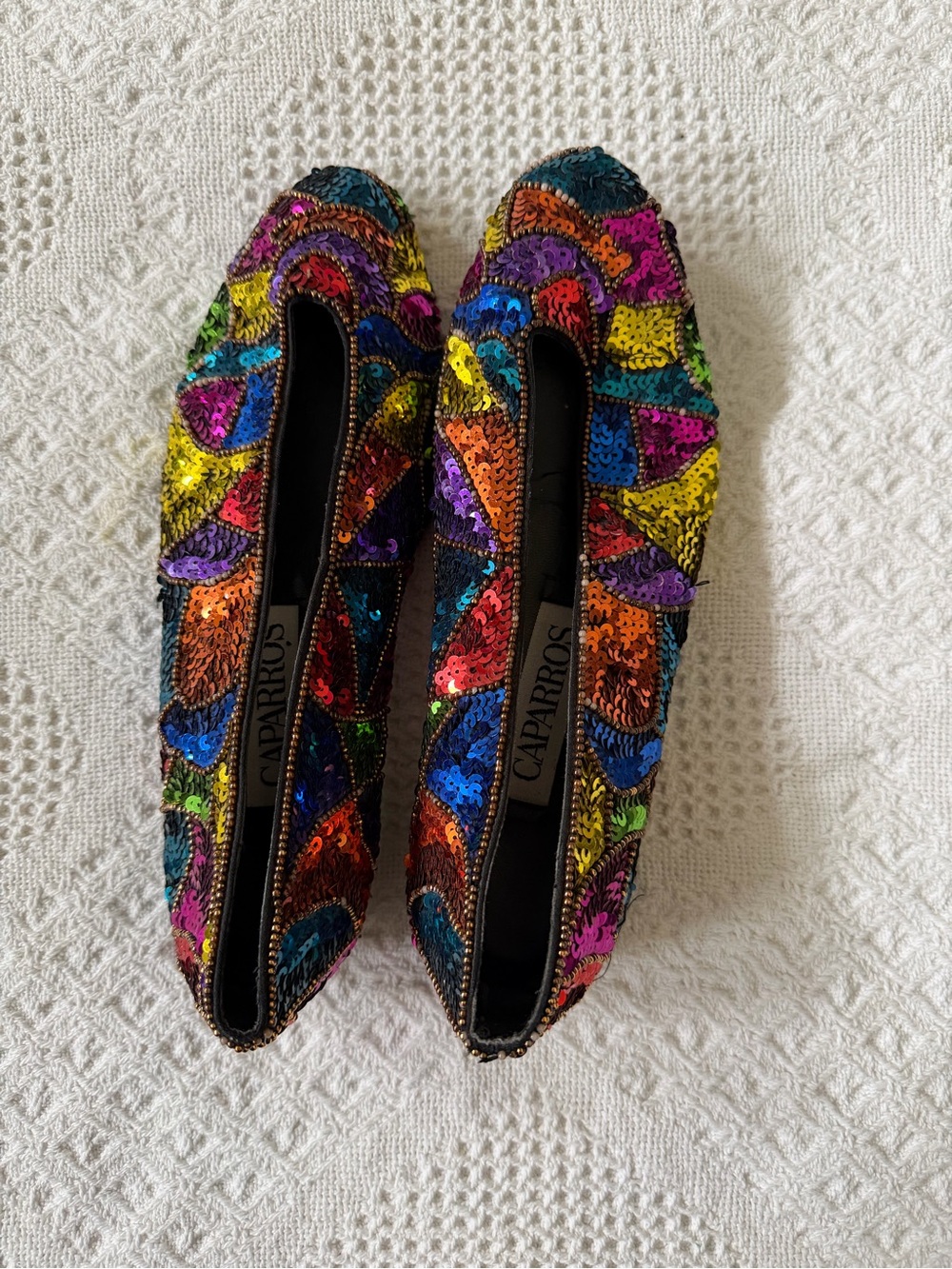 Caparros Multicolor Sequin Slip-On Flats